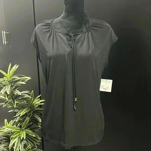 Liz Claiborne Career cap sleeve,round neck/V-neck tie, tank/shell top